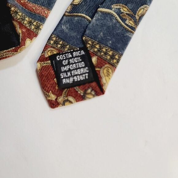 Bill Blass Black Label Silk Victorian Floral Print Neck Tie - Picture 4 of 6